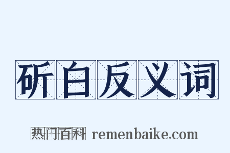 斫白反义词是什么意思的图片